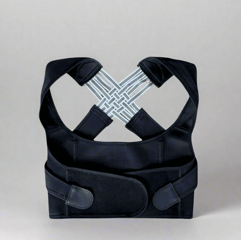 PostureAura adjustable back brace for better posture support, lightweight and breathable design.