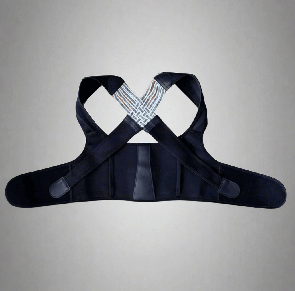 PostureAura adjustable back brace designed for posture correction and support, perfect for everyday use.