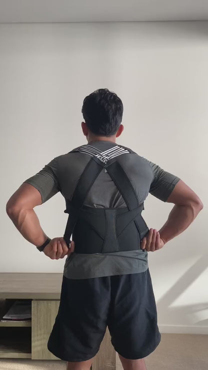 Posture Support Brace – PostureAura Adjustable Back & Shoulder Comfort
